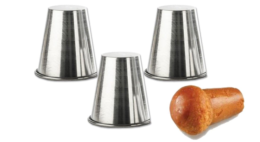 Moulds Forms in Aluminium for Baba 'Great 7.5 x 8 cm Pack of 4