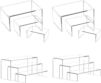 ihomecooker12 Pack Clear Acrylic Display Stand Crafts Stand (12P-S+M+L)