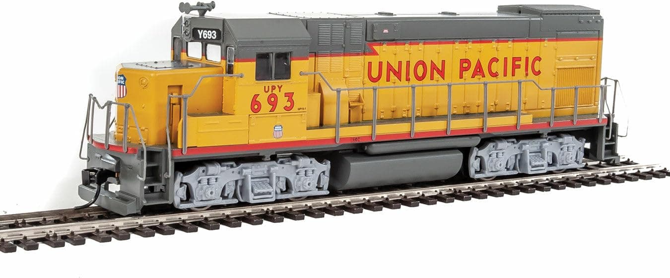 Walthers HO Scale Model Train EMD GP15-1 Diesel Union Pacific 693 - Metal, Yellow, Tabletop, Modern, Transportation