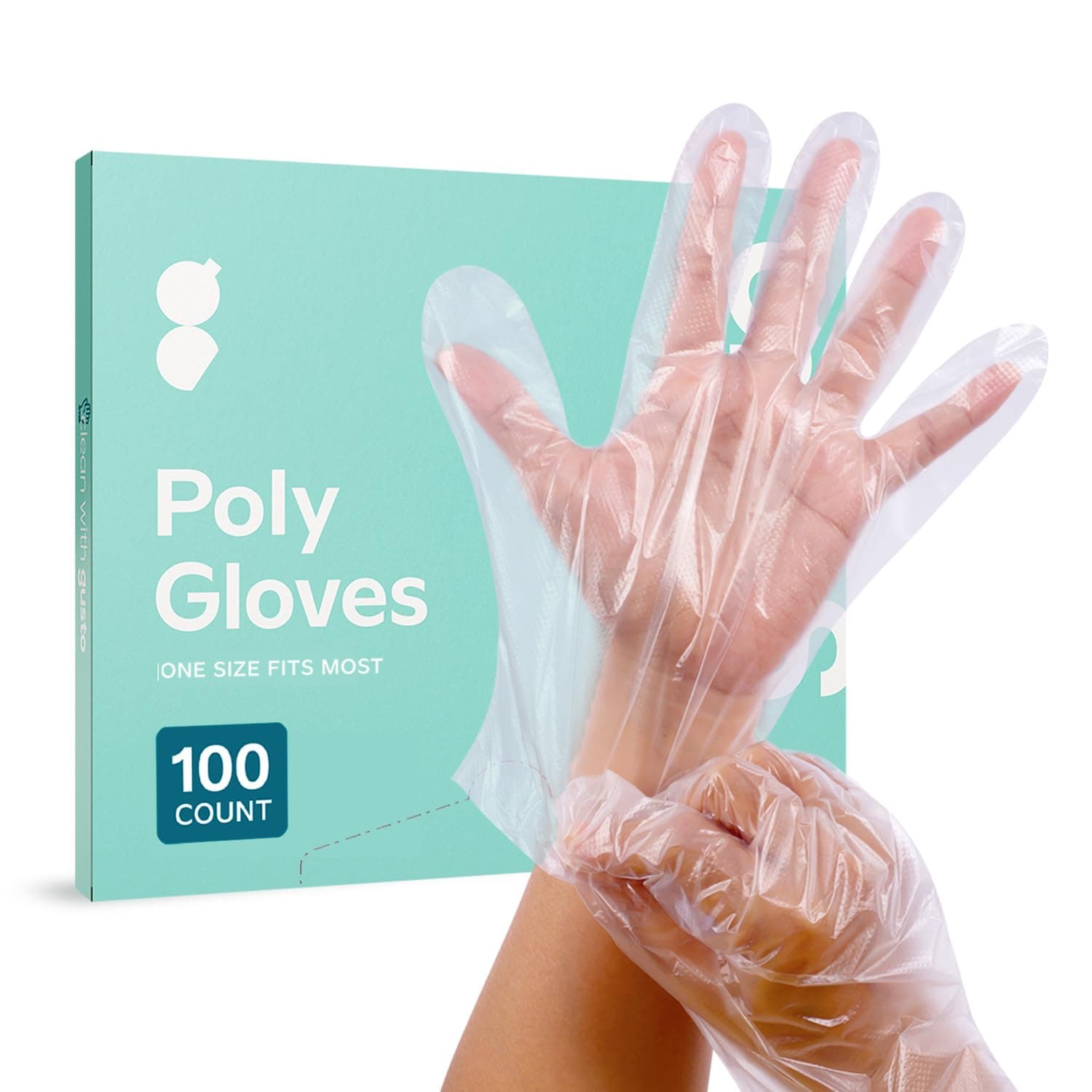 Comfy Package Disposable Poly Plastic Hand Gloves - [100 Count] Food Handling & Serving - Latex & Powder Free - One-Size-Fits-Most