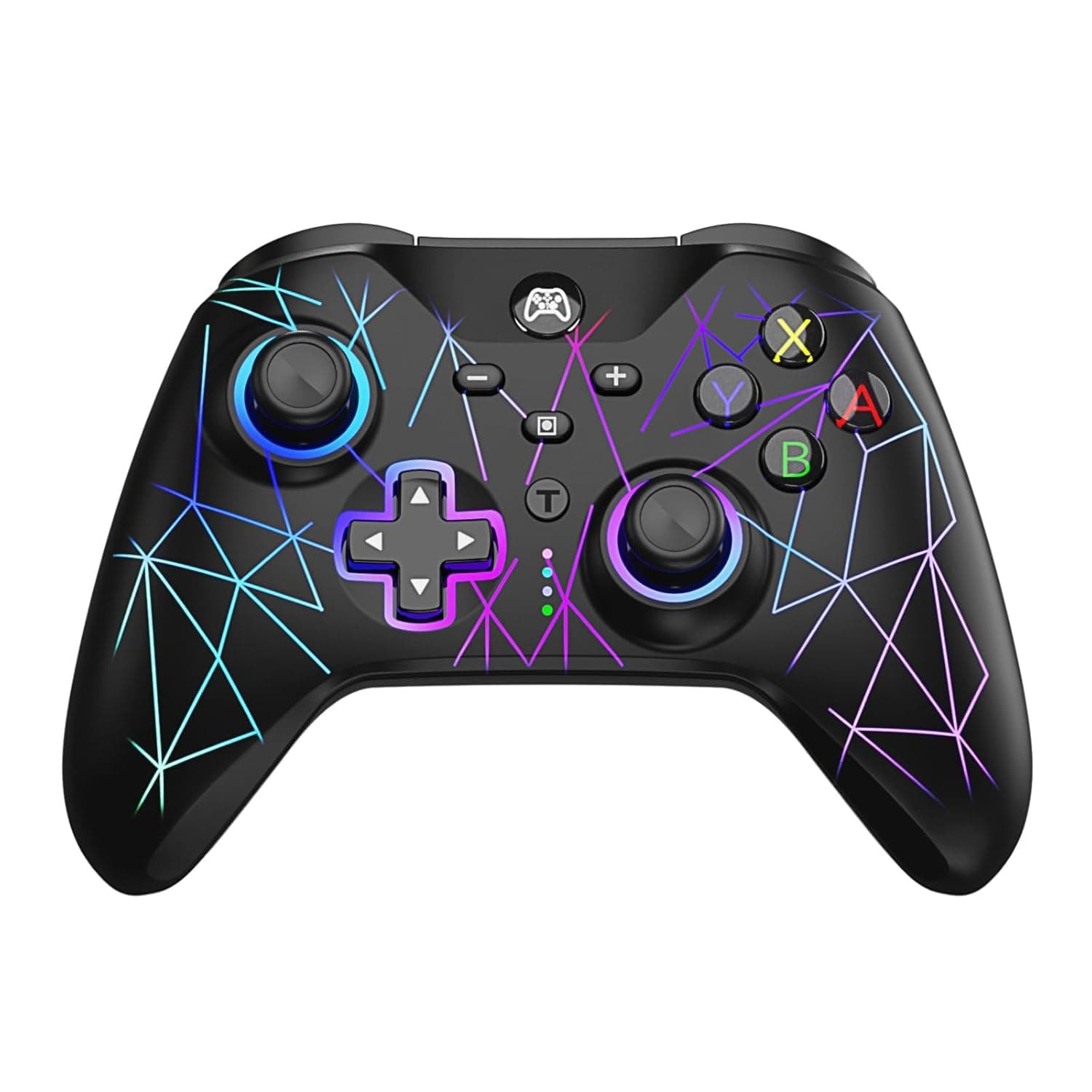 Wireless Switch Pro Controller, 1000mAh Rechargeable Gamepad Joystick with Cool RGB, Turbo, Macro, Gyro Axis, Wake-Up, Hall Trigger, for Switch/Lite/OLED/iOS/Android/PC