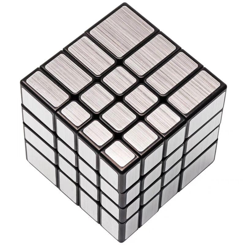 4x4 Mirror Cube Silver Sticker Magic Cube Black 4x4x4 Speed Blocks