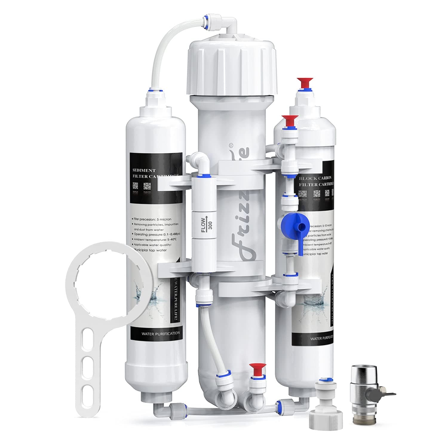 Aquarium Reverse Osmosis System Compact RO Water Filter System, 3-Stage Tropical Fish, Discus, Marine, Compatible with 190L, 280L or 380L GPD Membrane (190L)