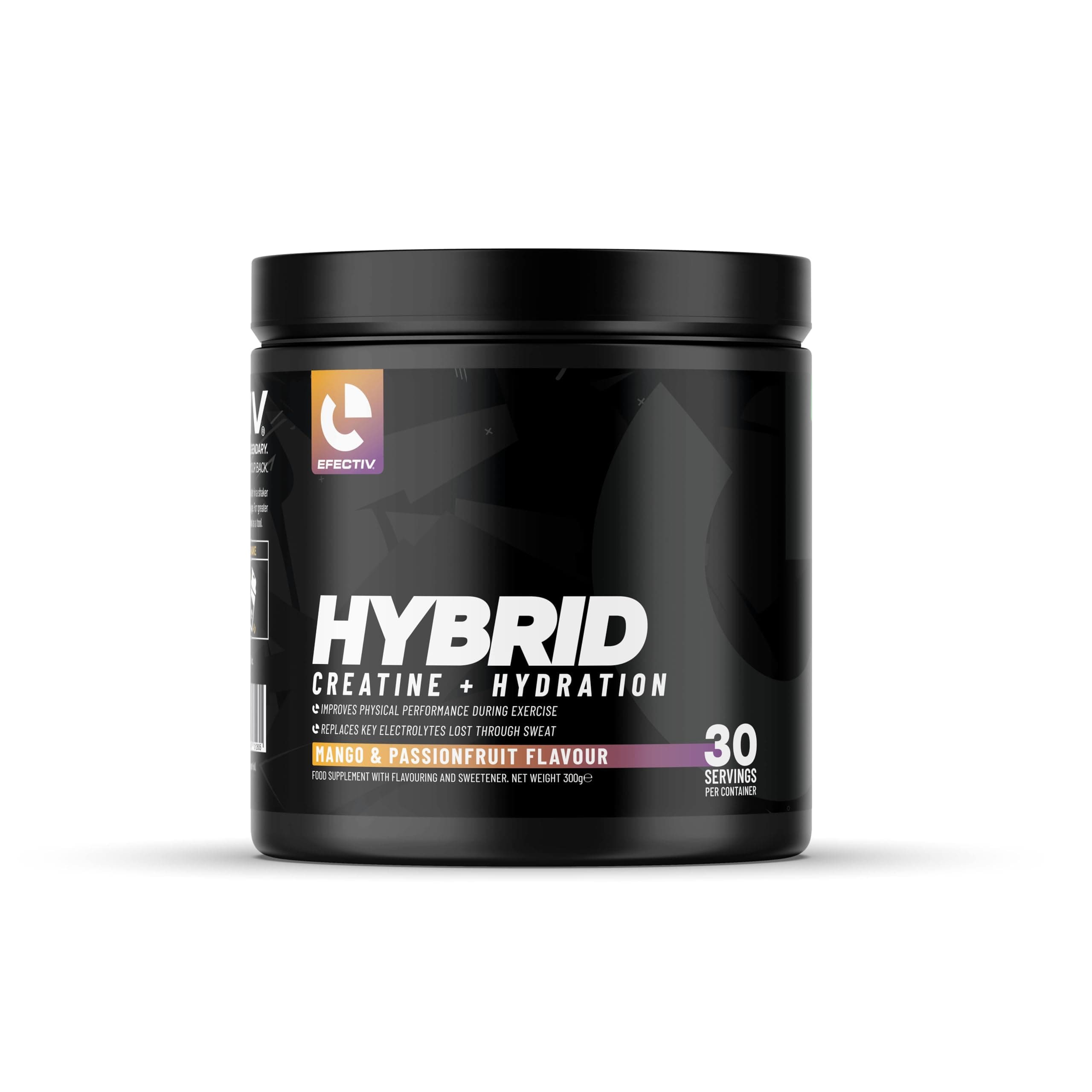 Hybrid Creatine Plus Hydration - 5g Creatine Monohydrate Powder with Electrolytes & AstraGin for Absorption | Bulk Creatine for Athletes | 30 Servings, 300g (Mango & Passionfruit)
