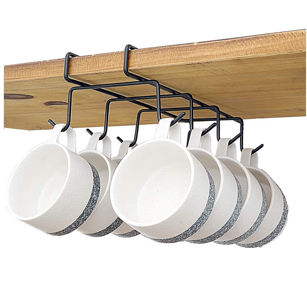 Coffee Mug Holder, Mugs Rack Under Shelf, Kitchen Storage Drying Rack, 304 Stainless Steel (9)