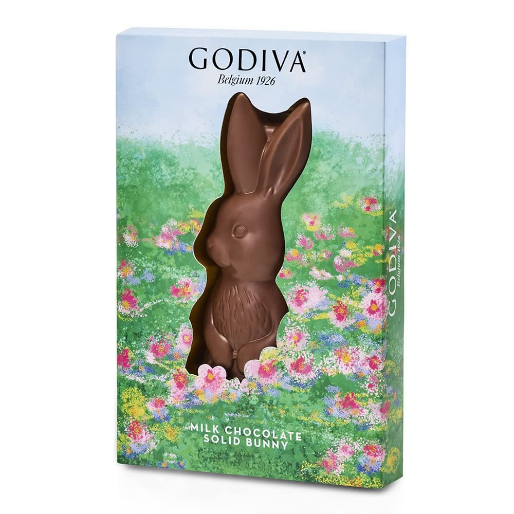 Godiva Chocolatier Chocolate Easter Bunny - Solid Milk Chocolate Bunny in an Elegant Box For Gifting - 1 Piece