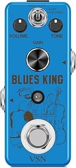 VSN Bluesy Overdrive Guitar Pedal,Blues Driver Distortion Vintage Overdrive Effect Warm/Hot 2 Modes for Mini Size True Bypass