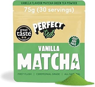 - Perfect Ted Matcha Powder | Vanilla Bean Flavor 75g | Matcha Powder Ceremonial Grade | Single-Origin Uji, Japan | Matcha Green Tea Powder (30 Servings)