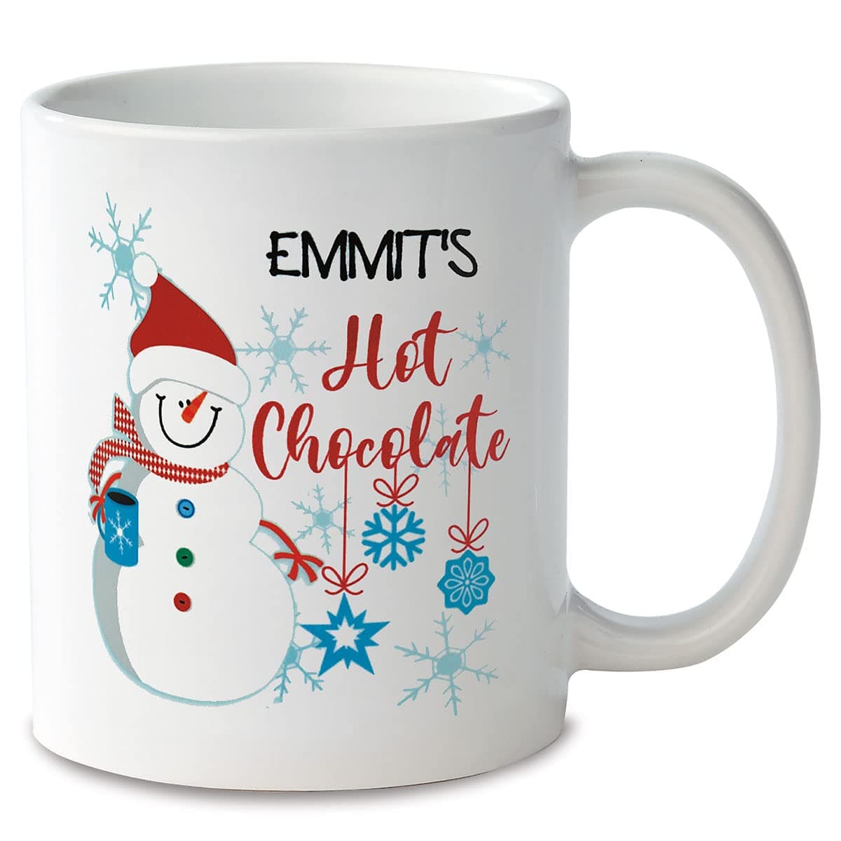 Cocoa Snowman Personalized Ceramic Mug 11oz