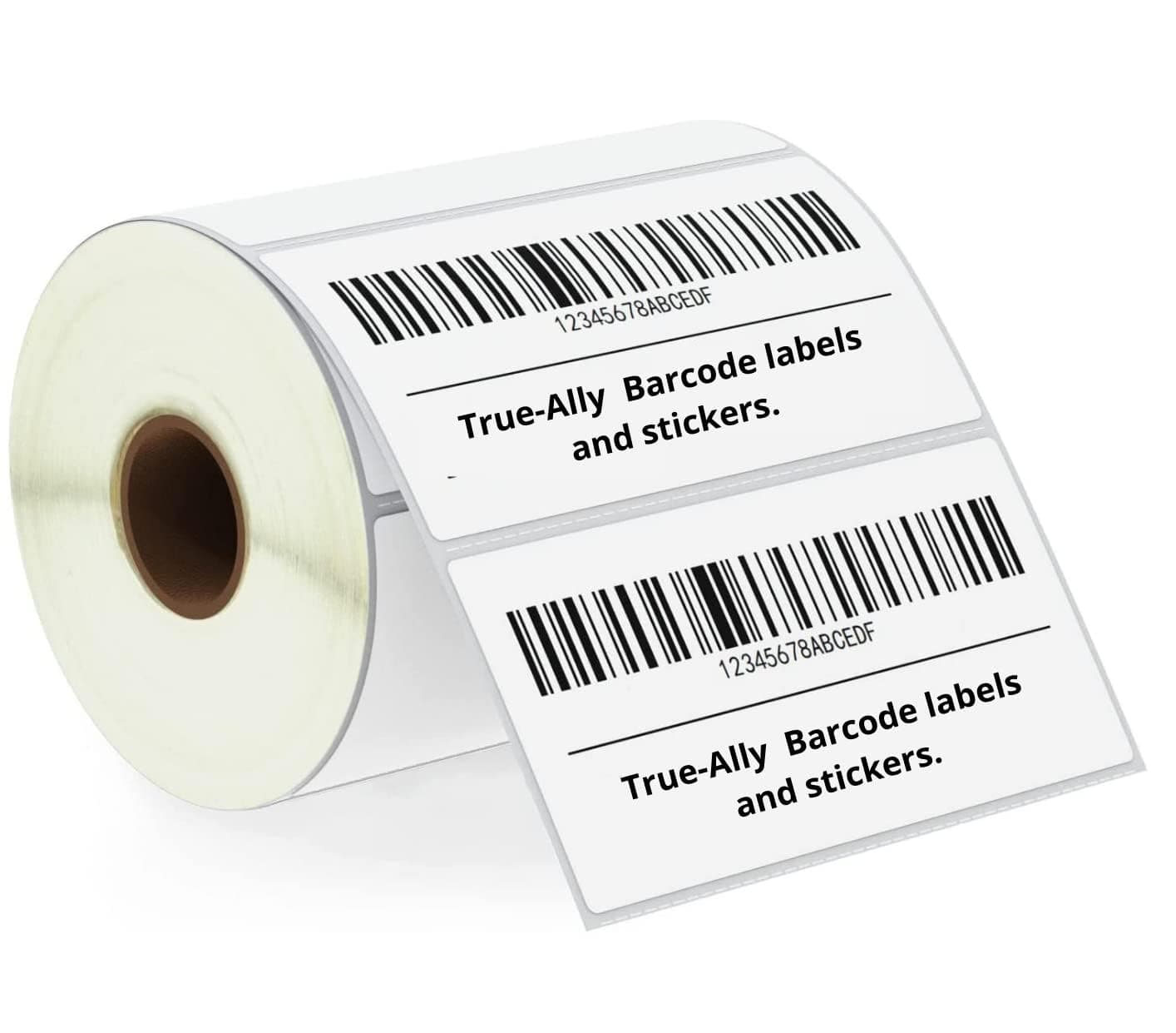 True-Ally 100x50 Direct Thermal (DT) Barcode Label Sticker - 4 x 2 inches - 100mm x 50mm - 1000 Labels Per Roll - White Self Adhesive Sticker for Printing Barcoding (1 Roll Per Pack(1000 Labels))