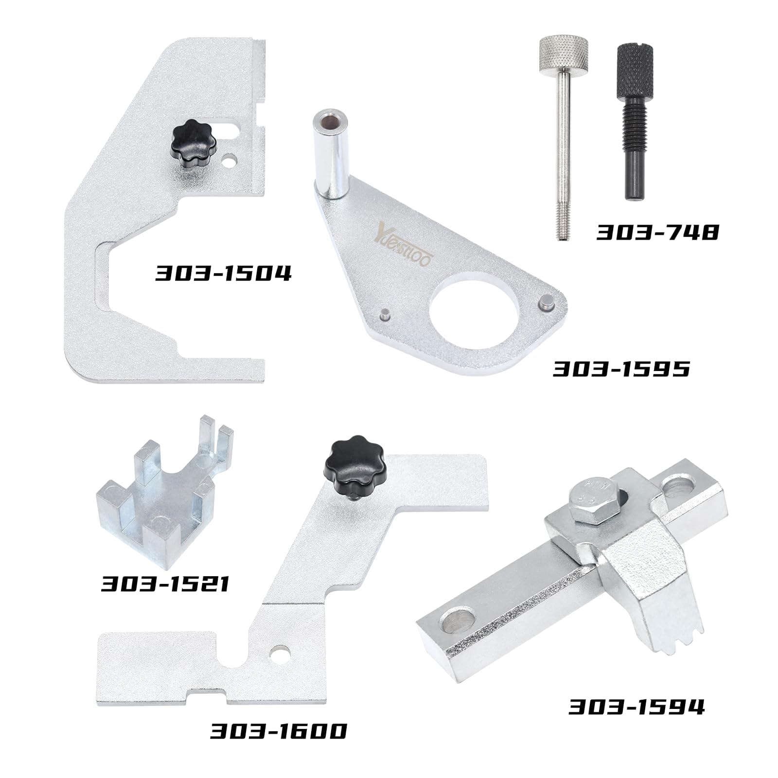 Engine Camshaft Timing Locking Tool Kit, Compatible with Jaguar Land Rover Evoque 2.0T, Ford Focus Mondeo Lincoln 2.0 2.3T SCTi Ecoboost Ti-VCT, 2.3T Mustang 303-1594 303-1595 303-1565 303-1504