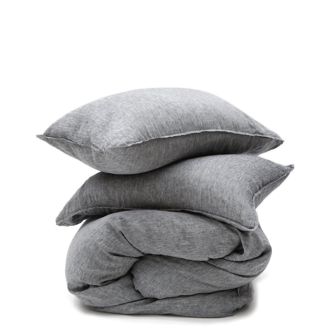Linen Duvet Set - Heather Charcoal, Queen