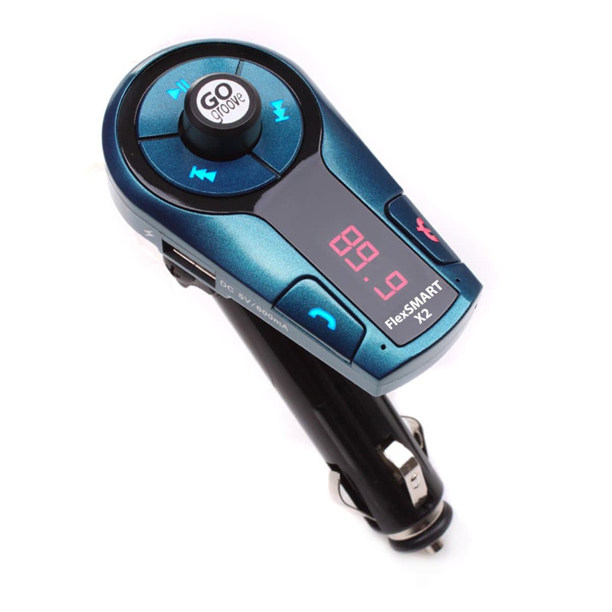 GOgroove FlexSMART X2 Mini In-Car Bluetooth FM Transmitter for Charging, Music Control & Hands-Free Calls
