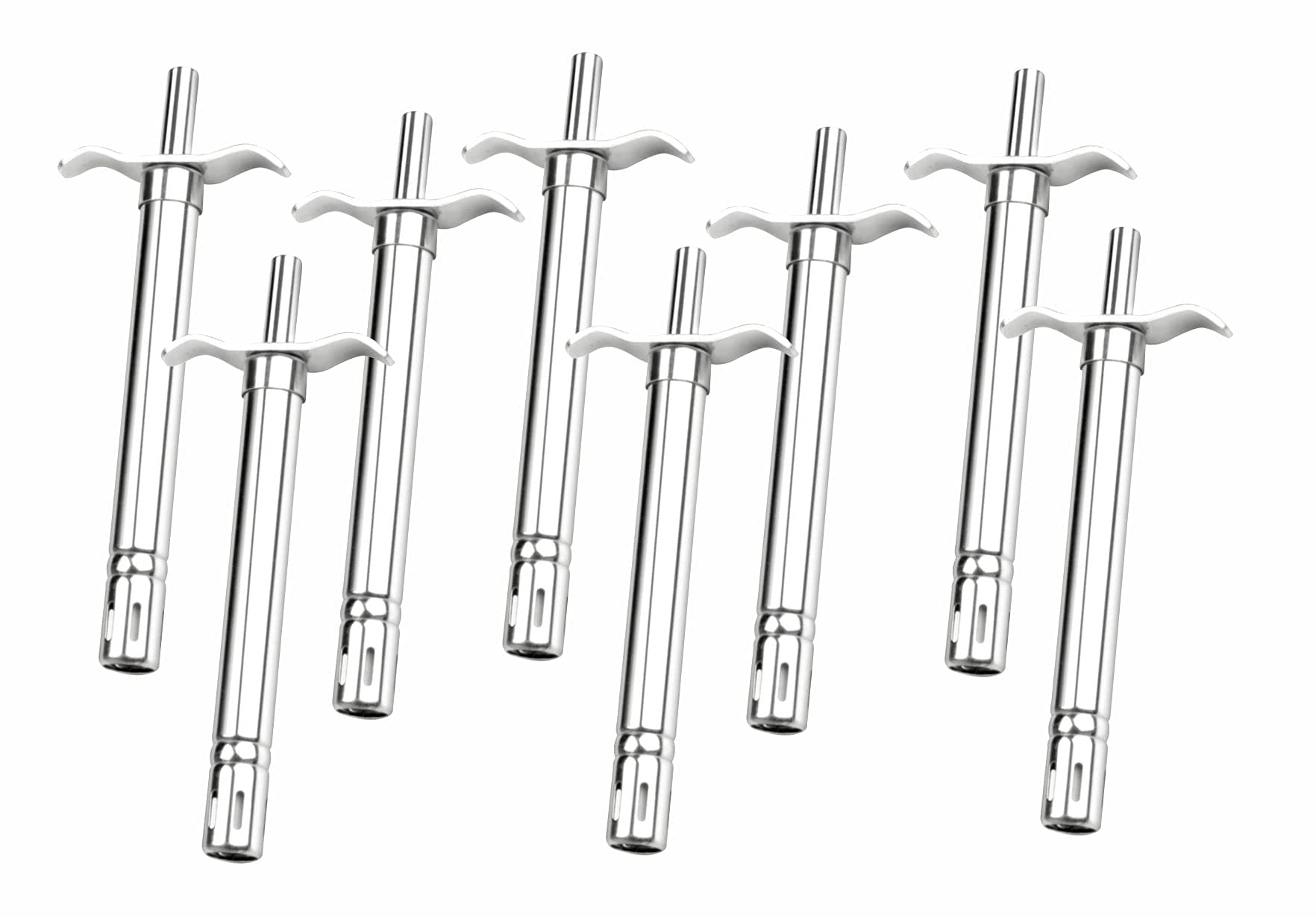 8 Pcs - Gas Lighter for Kitchen Stove Rust Proof Stainless Steel Steel Gas Lighter (Silver, Pack of 8)