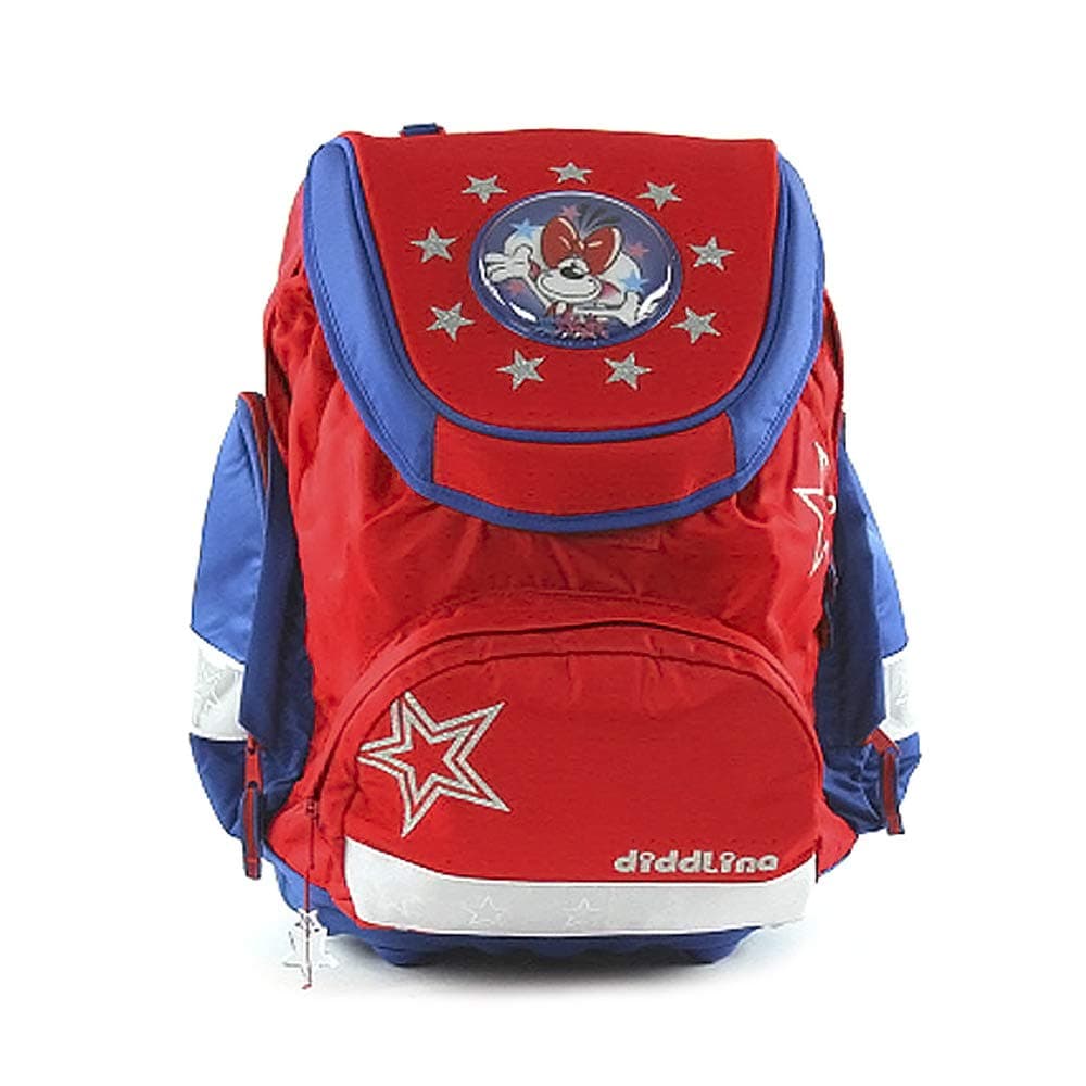 Diddl & Friends Diddlina School Backpack, Red (Rosso/Blu)