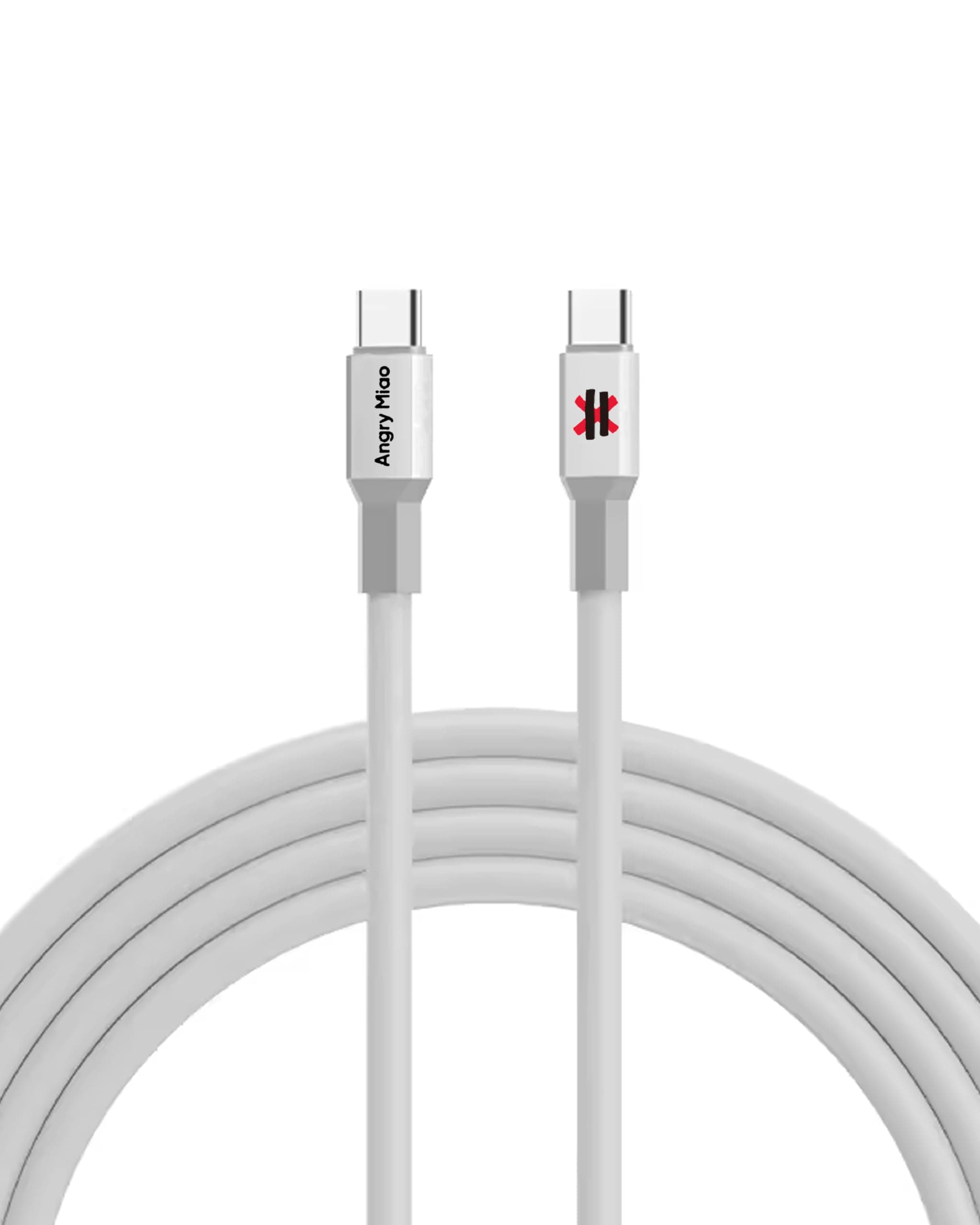 Angry Miao 4ft USB C to USB C Cable, 60W(3A) Quick Charger, Compatible with iPhone 15/15 Pro/15 Plus/15 Pro Max, iPad Mini 6/ Pro 2021, iPad Air 4