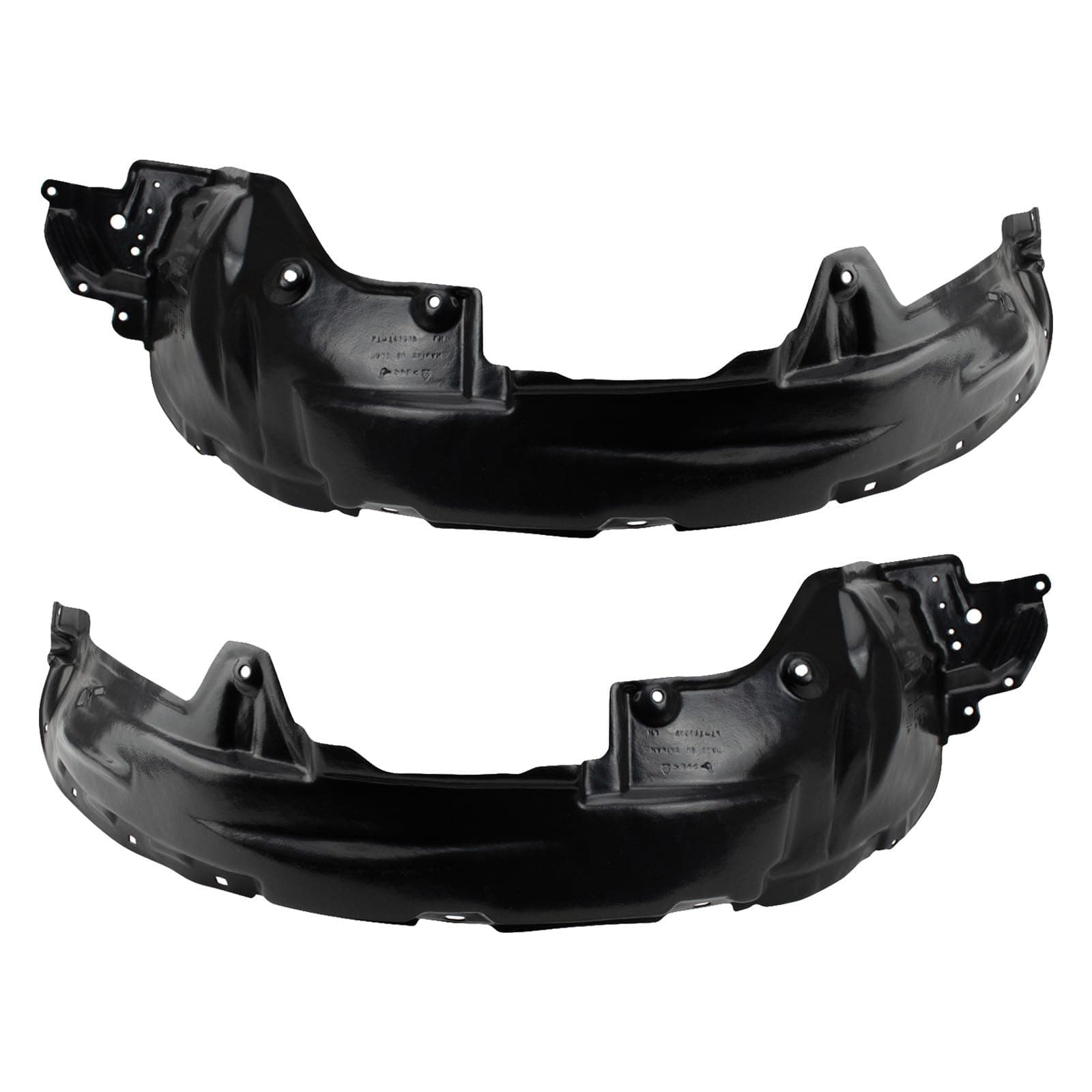 TRQ Front Inner Fender Liner Set Compatible with 2006-2012 Toyota RAV4 TO1248143 TO1249143