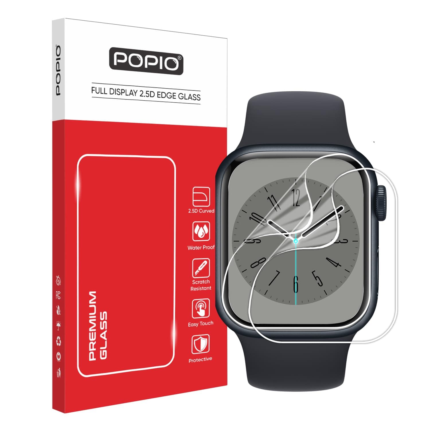 POPIO Acrylic Screen Guard Protector Compatible for Apple watch Series 10, Series 11 46mm (Transparent) with Edge to Edge Full Screen Coverage & Easy Installation Kit, Pack of 2