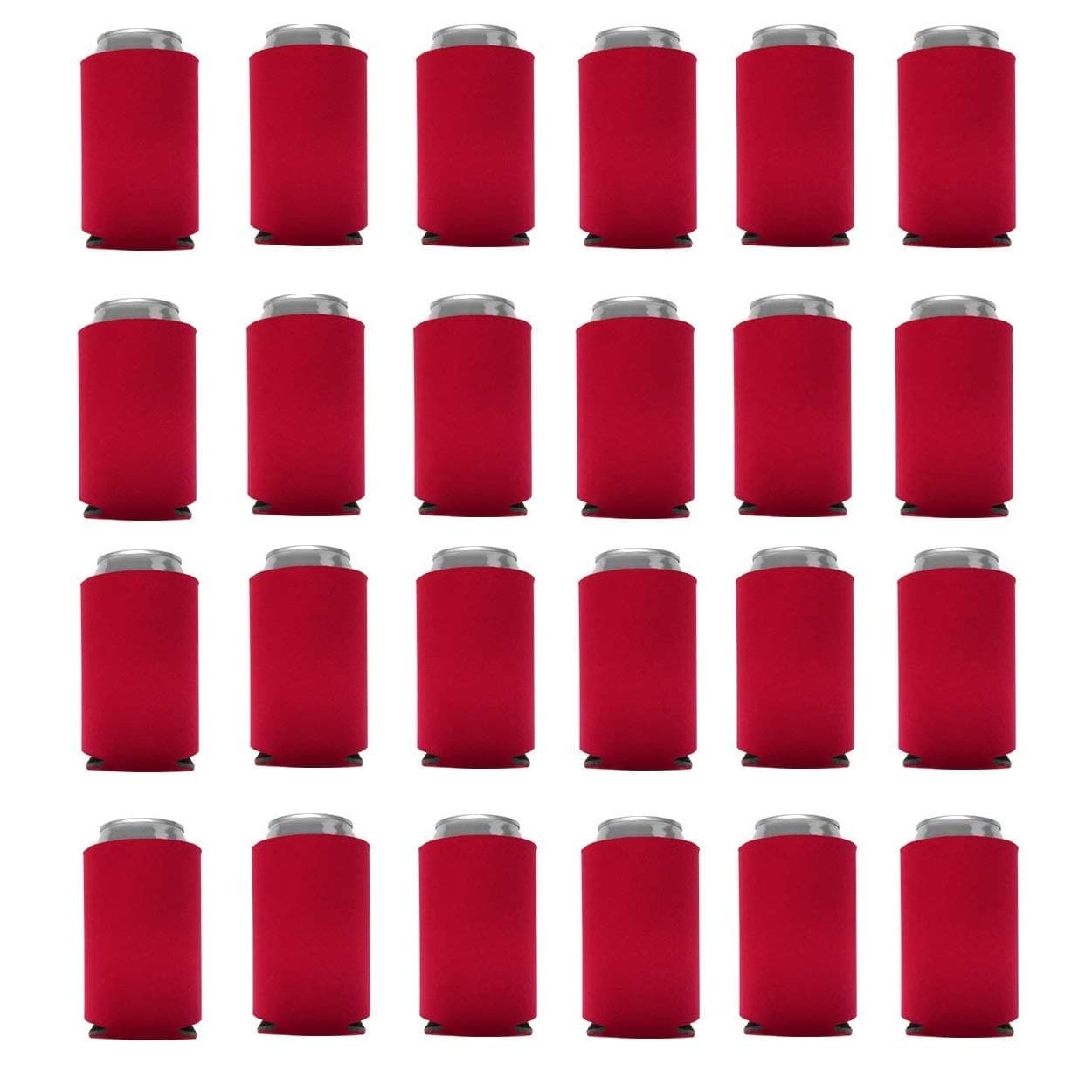 Can Cooler Sleeves Blank Poly Foam (24, Red)