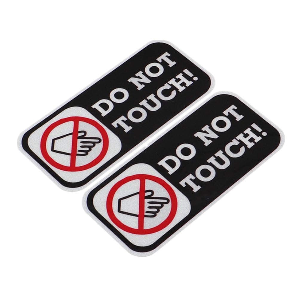 Car Styling Decals Warning Do Not Touch Hands Window Phone DIY Sticker 150x68mm