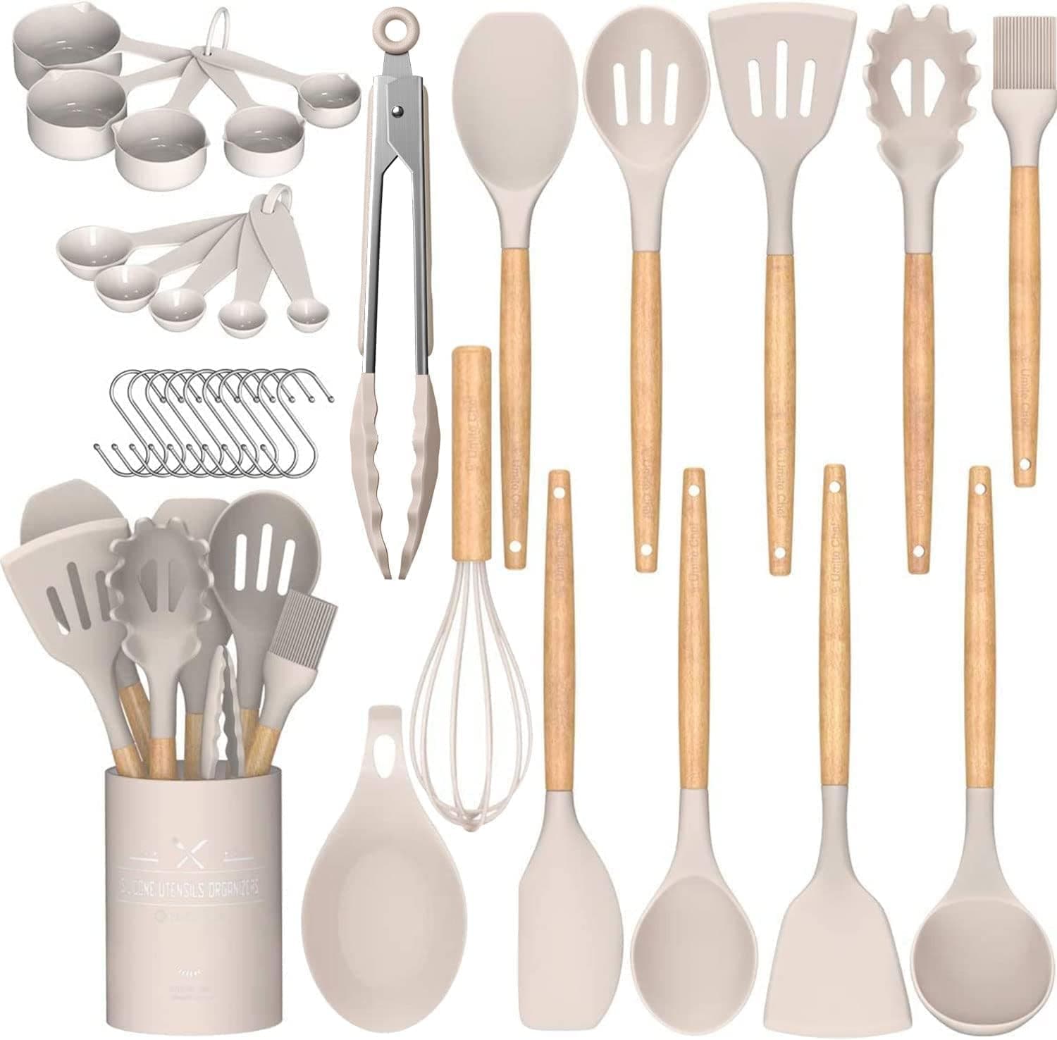 33 PCs Kitchen Utensils Set (Khaki Color)