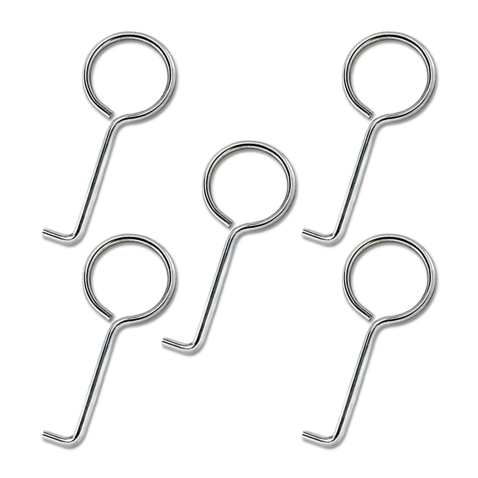 EUSTREER Drain Key Lifting Hooks - 5 Pack 304 Stainless Steel Drain Grate Puller Lift Out Key for Easy Shower Drain Cleaning, Silver