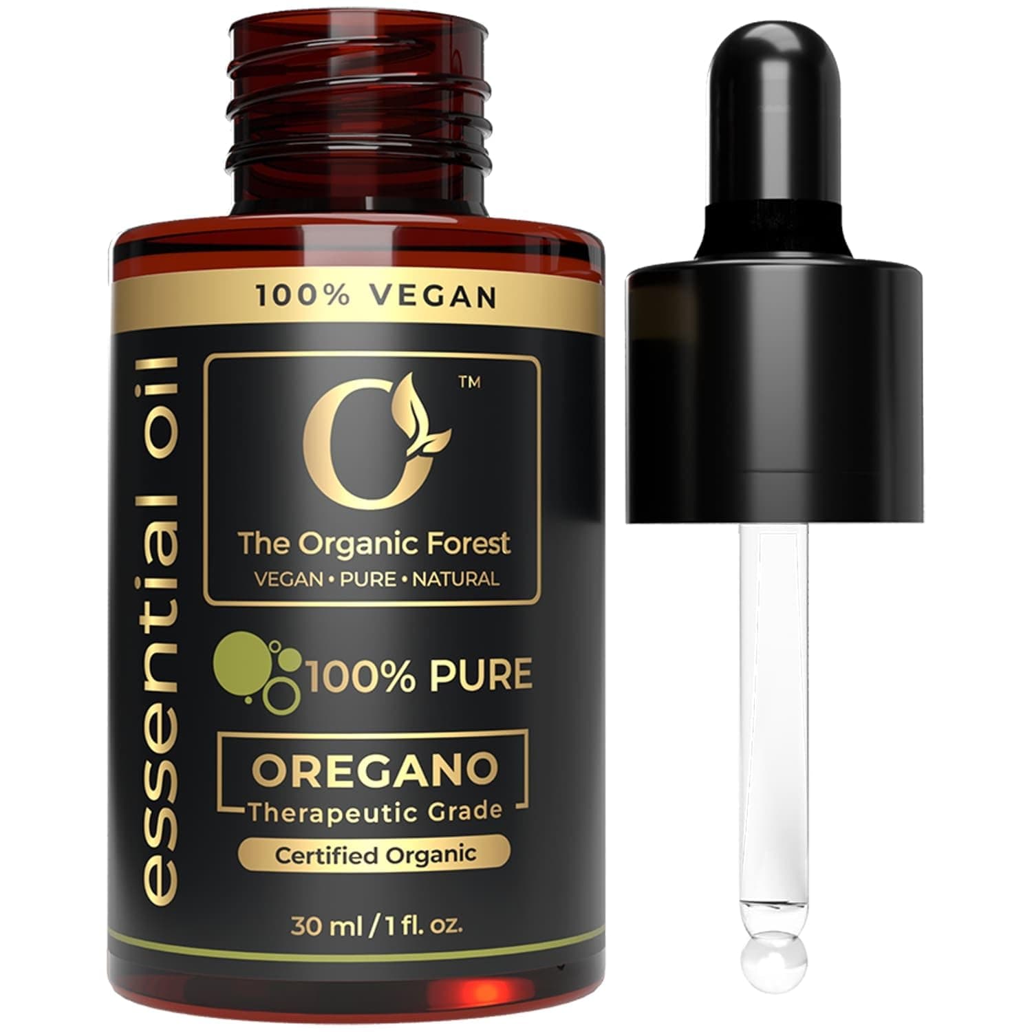 100% Plant Based Organic Oregano Oil for Aromatherapy & Diffusers | Reduce Itchiness & Redness | Oil of Oregano Drops for Skin, Hair, Face & Nails Care | Pure, Unrefined & Gluten-Free