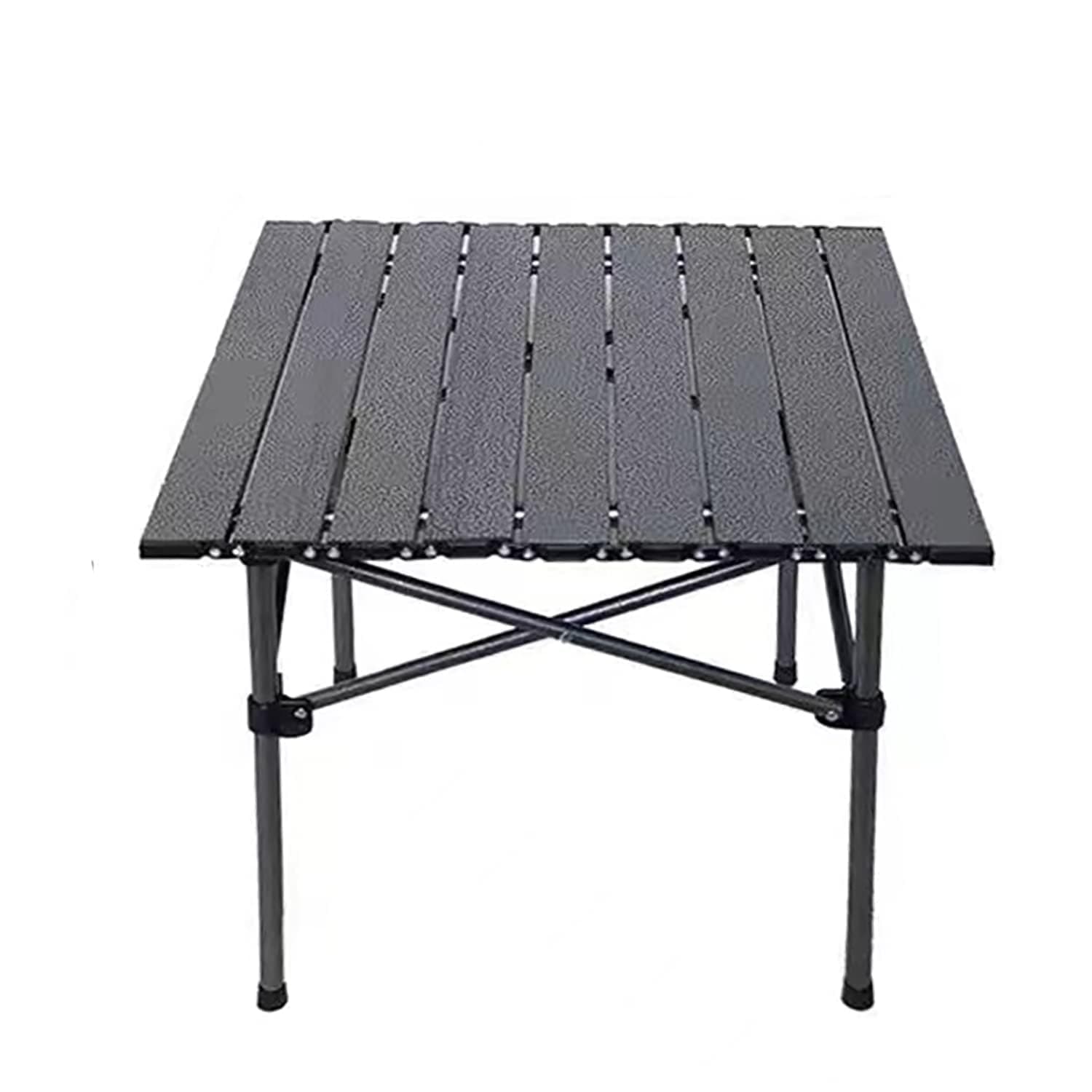 Sky-Touch Camping Folding Table 53×51, Iron, Black, 50