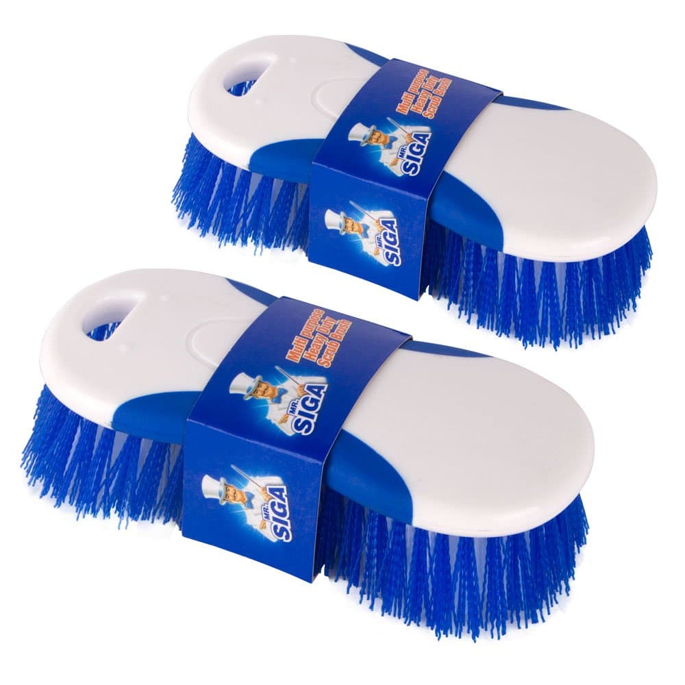 – MR.SIGA Multi Purpose Heavy Duty Scrub Brush - Pack of 2