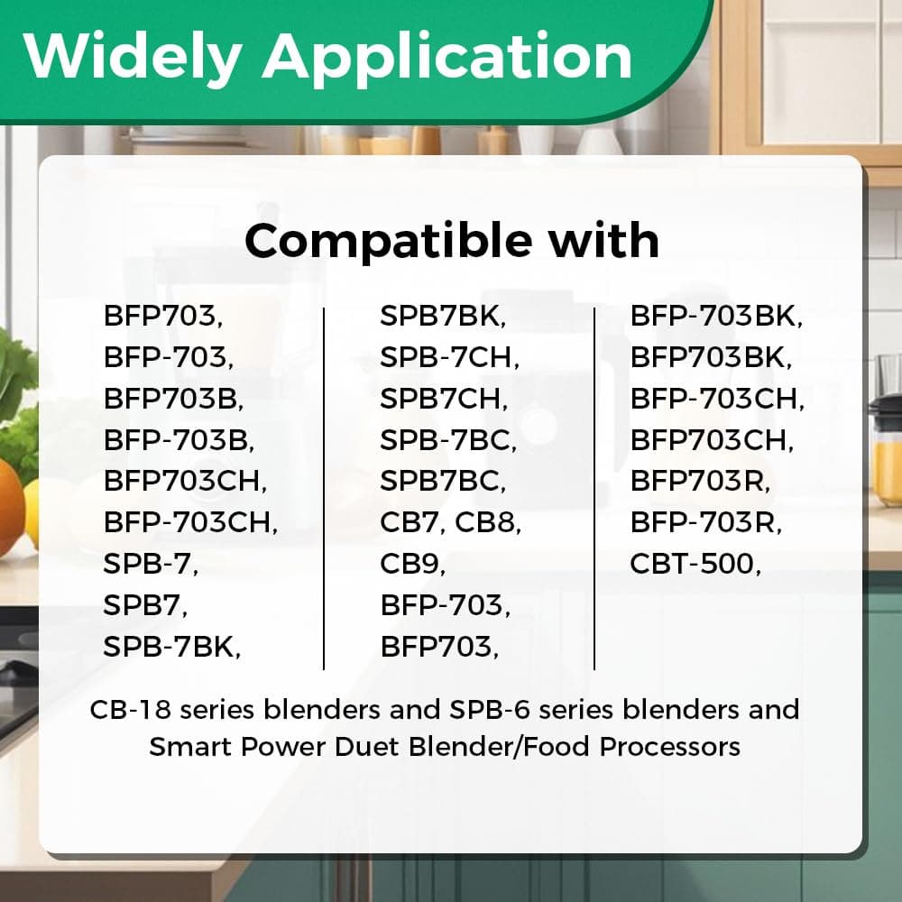 DRELD White 4 Leaf Blender Blade Cutter with 1 Rubber Gasket Seal Replace Part # AP6013699 9704267 9706716 PS11746926, 4KSB5BK4, 4KSB5BU4, Replacement for Kitchenaid