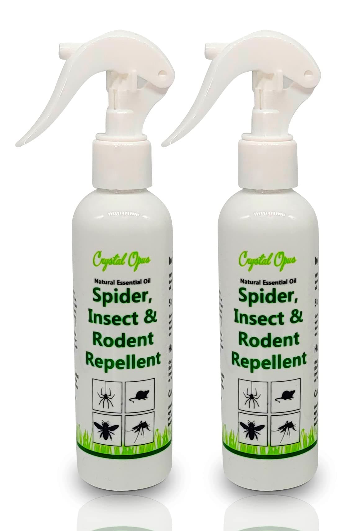 2 Pack Spider, Mouse, Insect & Rat Repellent Spray. Effective, Safe & Humane Peppermint, Lavender & Citronella Unique Blend. Deterrent For Rodent, Pest, Bug, Mosquito, Moth, Fly, Wasp, Ant & 100s More