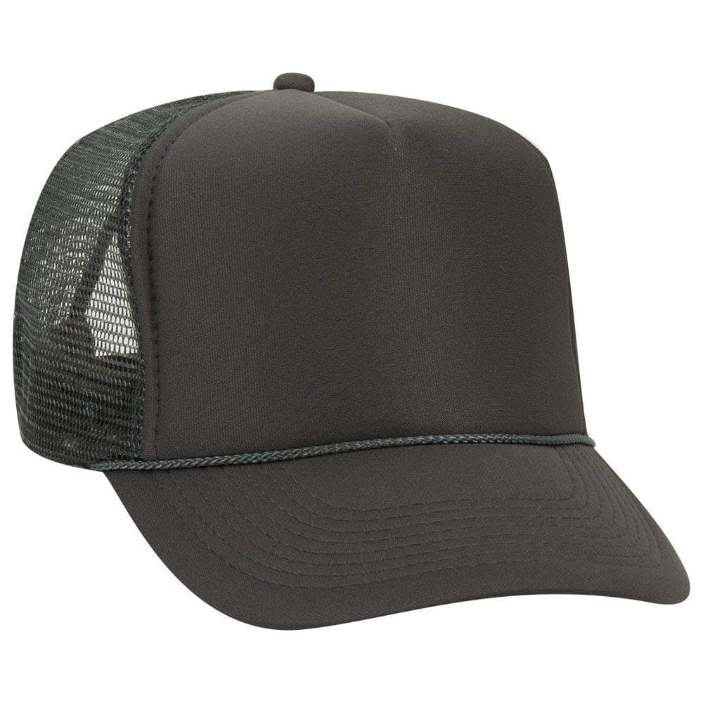 OTTOPolyester Foam Front 5 Panel High Crown Mesh Back Trucker Hat