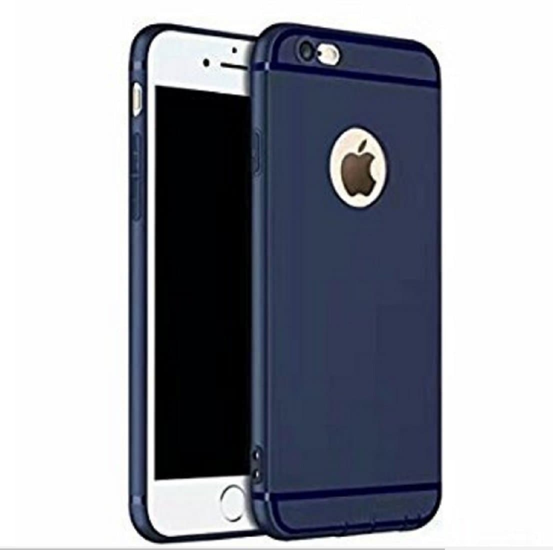 Crombie Soft Silicone Slim Back Cover Case for iPhone 6/6S (4.7) inches - Dark Navy Blue