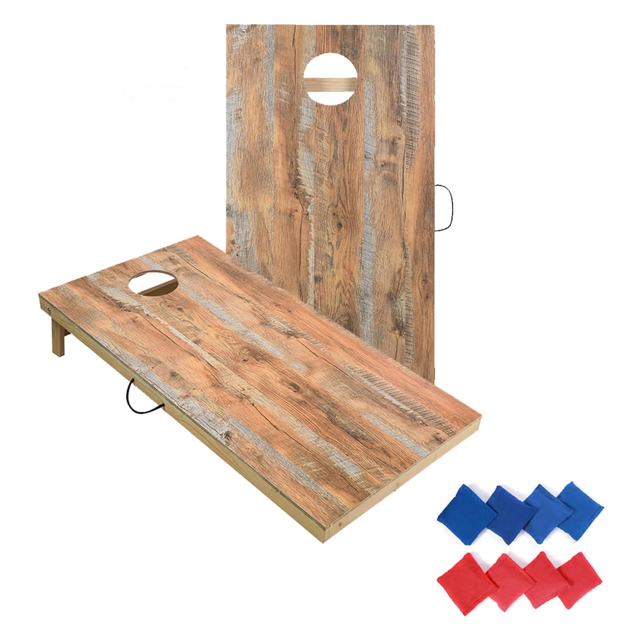 TIANNBU Solid Wood Premium Corn Hole Outdoor Game Set, 2 Regulation and Waterproof Cornhole Game Boards, with 8 Toss Bags, Perfect for Outdoor Indoor