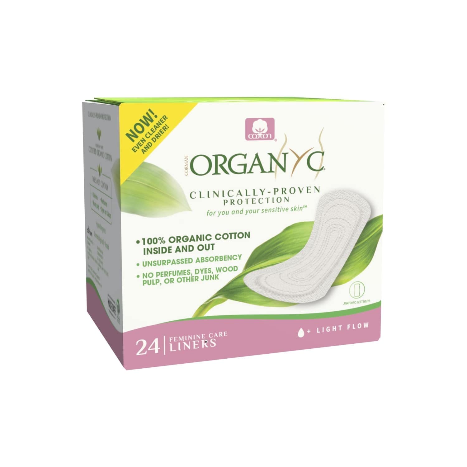 Organyc Light Flow Panty Liners (Folded)