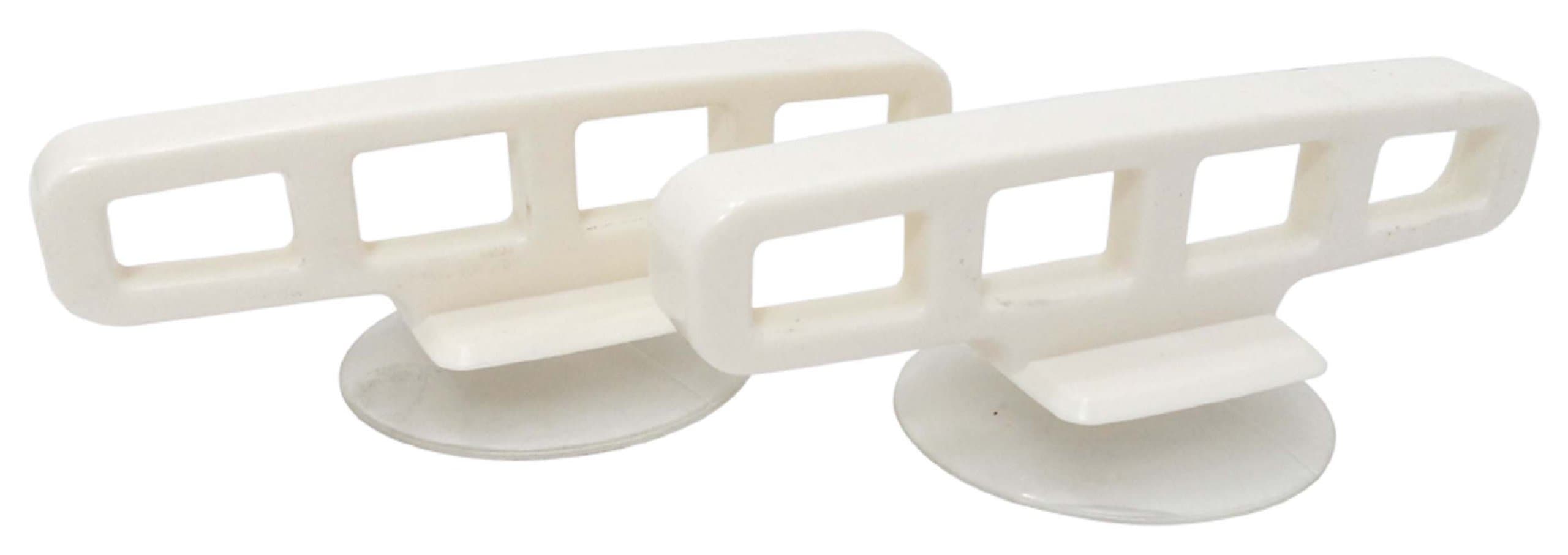 4.5" X 2" Suction Cup 2 Piece, 4 Opening Toothbrush & Shaver Holders : ( Pack of 7 Pcs )