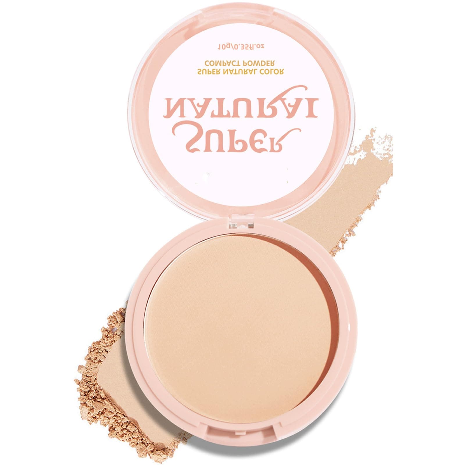 Setting Powder, Pressed Powder, Matte Translucent Face Powder Compact, Baking Makeup Colour Correcting Long Lasting Oil Control Finishing Foundation for All Skin Types Gift for Girls