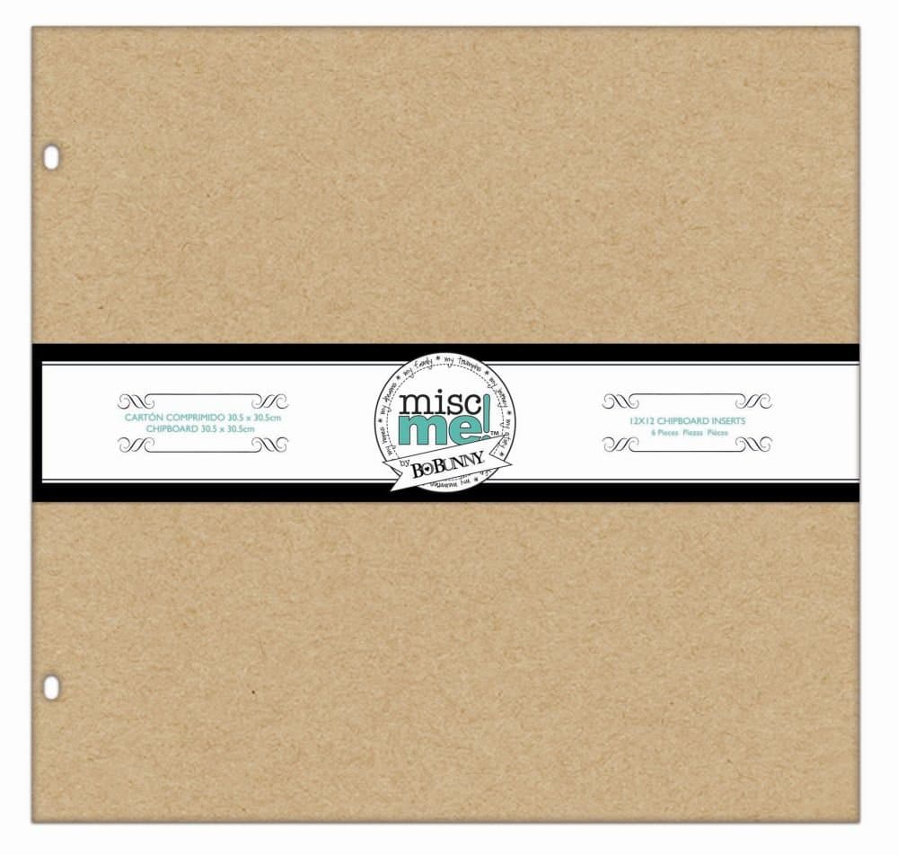 Bo Bunny Misc Me 12 x 12 in. Chipboard Inserts