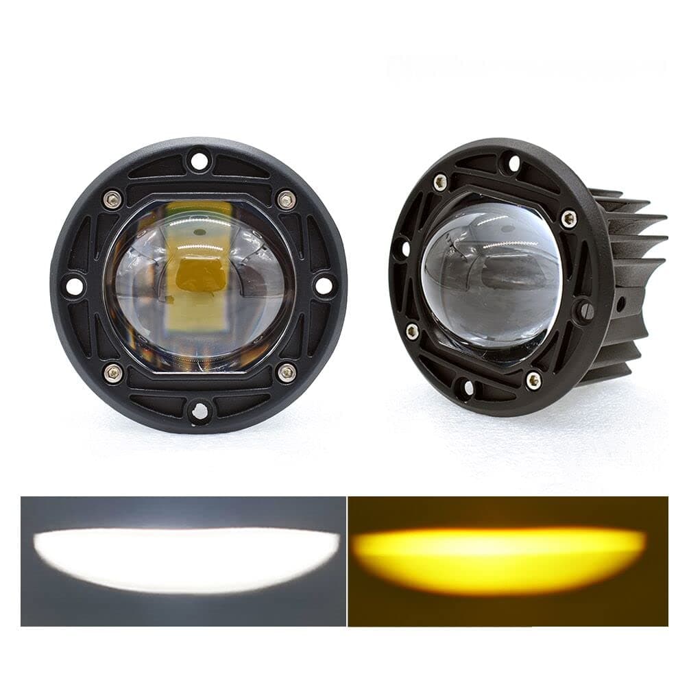 2pcs 3 Inch Flush Mount LED Cubes Pod Lights Off Road Driving Lights Spot Bars Fog Lamps Square Lens 8D LED Work Light For Truck Car SUV ATV UTV Boat Motorcycle