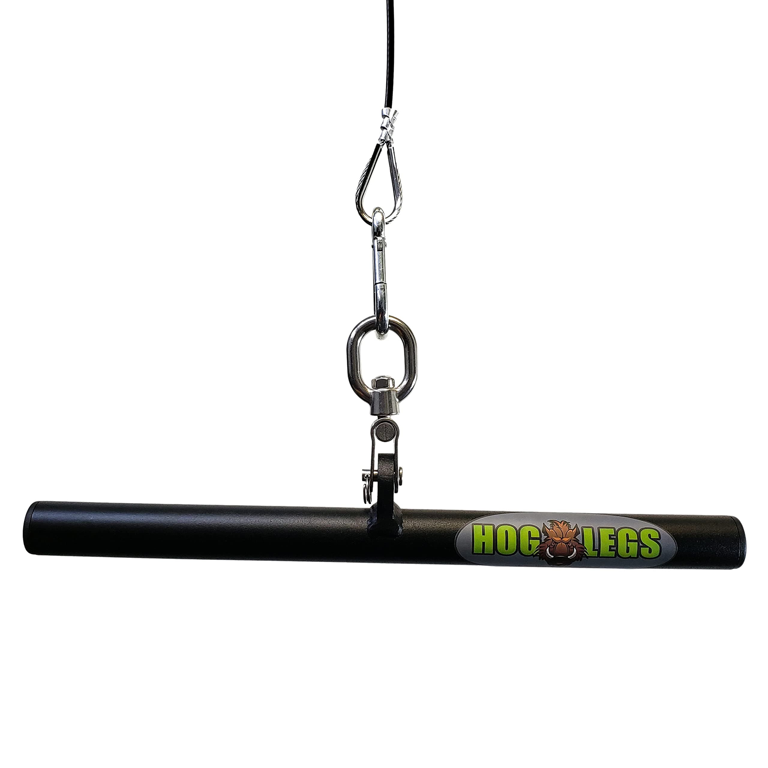 HOG LEGS Ham Hock Fat Grip 24" Straight Bar Cable Attachment for Curl Bar Workouts & Cable Triceps Workouts, Curling Bar, Tricep bar, Gym Cable Attachment