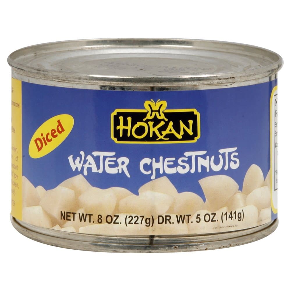 HOKAN WATERCHESTNUT DICED, 8 OZ