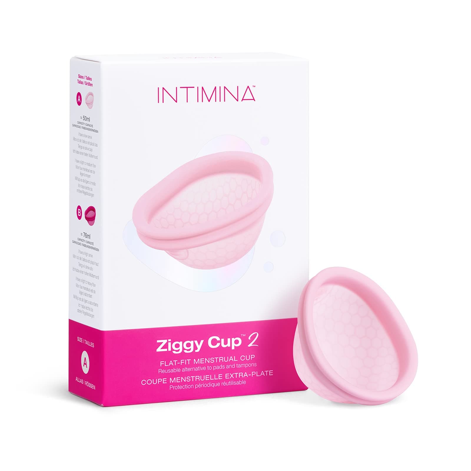 – Intimina Ziggy Cup 2 - New Generation Ultra-Thin Flat-Fit Reusable Menstrual Disc (Size A)