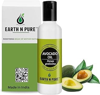 Earth N Pure Avocado Oil Cold Pressed, Natural and Therapeutic Grade for Hair and Skin - 200 ml