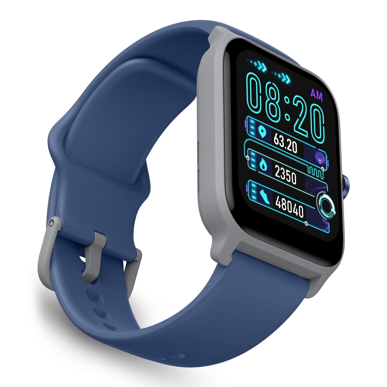 OCTANDRA Move 2 VeryFit 1.8" Bluetooth Answer Call Alexa Smart Watch Heart Rate Blood Oxygen Saturation Sleep Monitor Step Counter IP68 Activity Fitness Tracker Watches for Men Women (IDW13) (Blue)