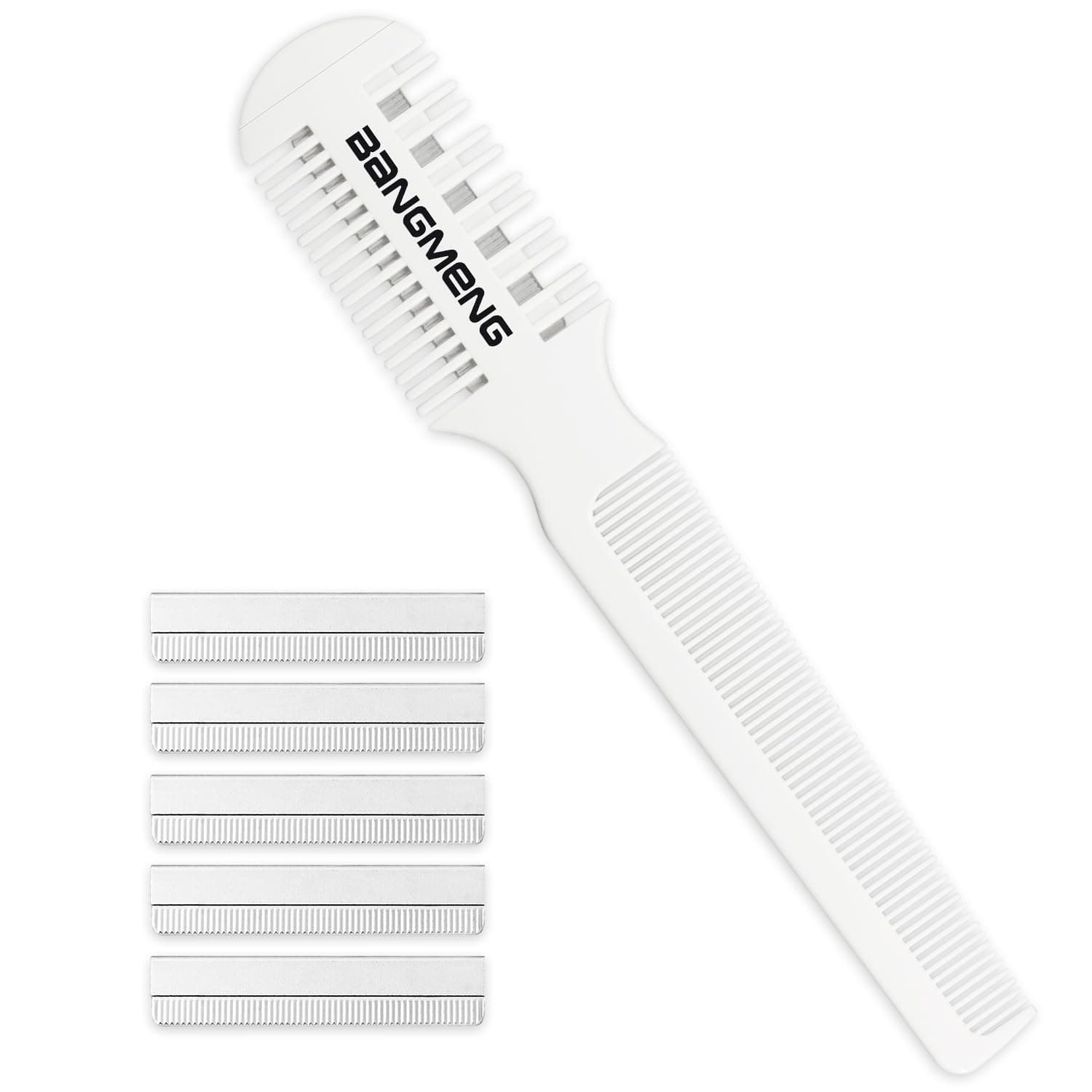 BANGMENG Hair Cutter Comb, Shaper Razor With Comb, Split Ends Trimmer Styler, Double Edge Blades for Thin & Thick Hair Cutting and Styling