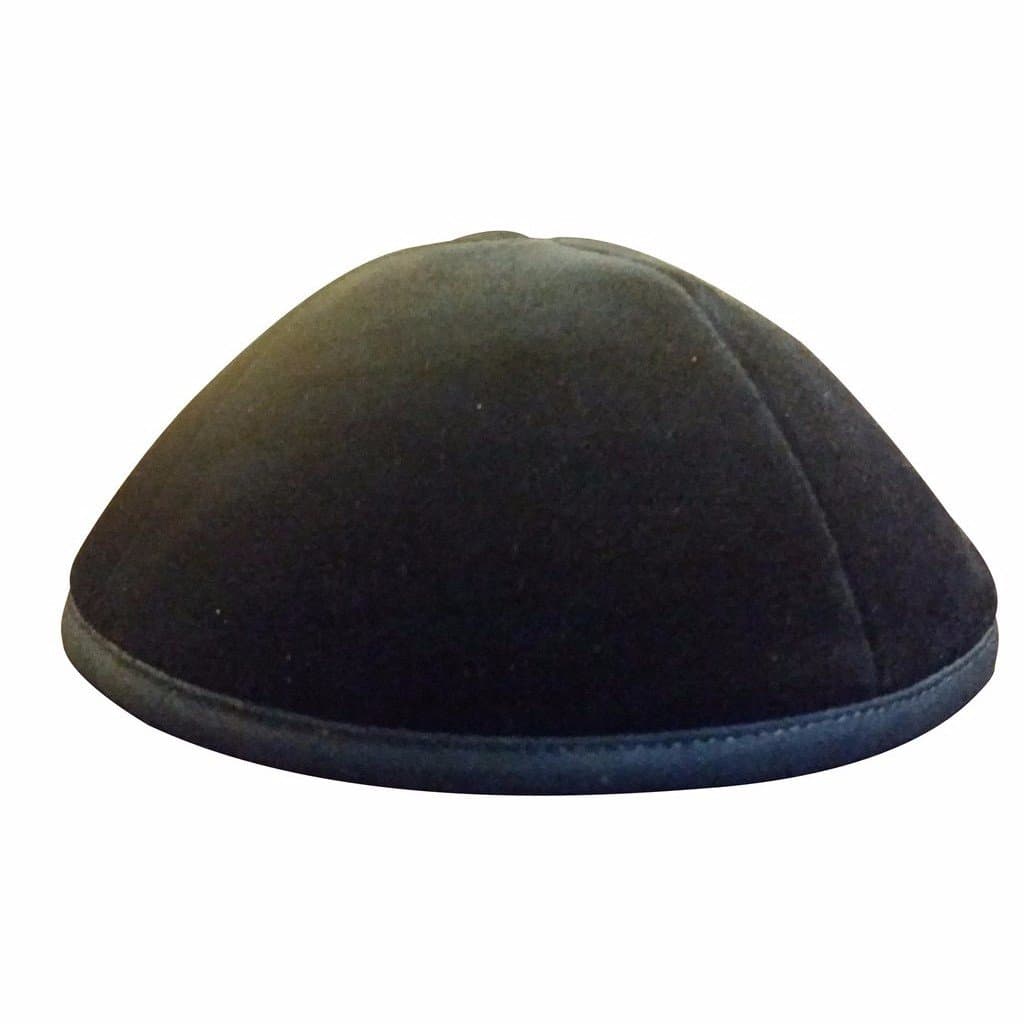 iKIPPAH Solid Navy Velvet 8 inch Yarmulke