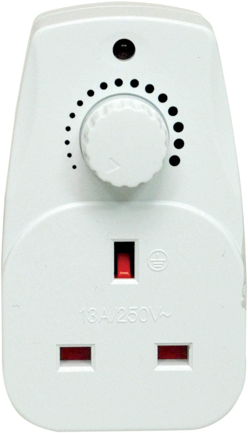 13A Plug in Dimmer Adjustable Light Control Switch (White)
