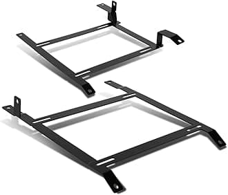 DNA MOTORINGSBK-LM-350Z Pair of Low Mount Tensile Steel Seat Brackets Compatible with 350Z 03-09, Black