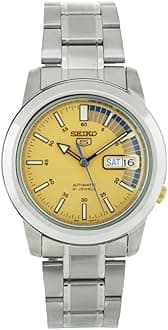Seiko Mens Automatic Watch, Analog Display and Stainless Steel Strap SNKK29K1