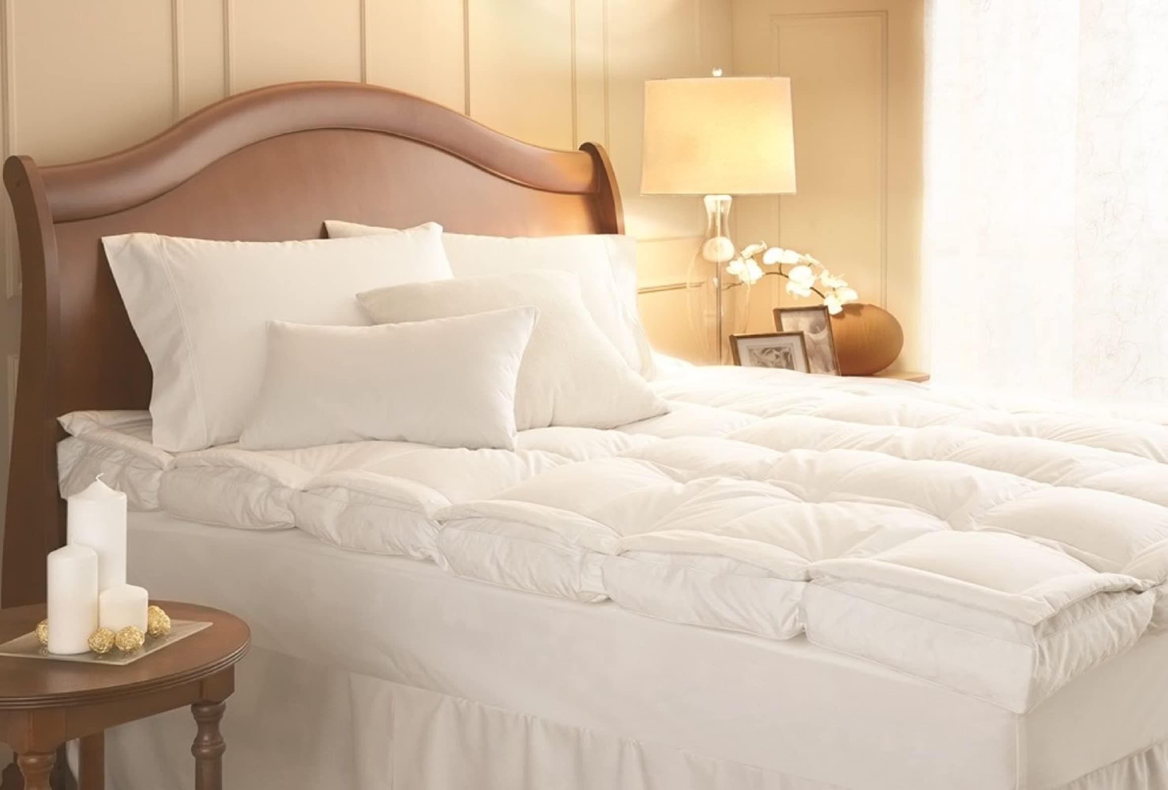 Luxury 4-inch Thick Down-Top Feather Bed, Twin